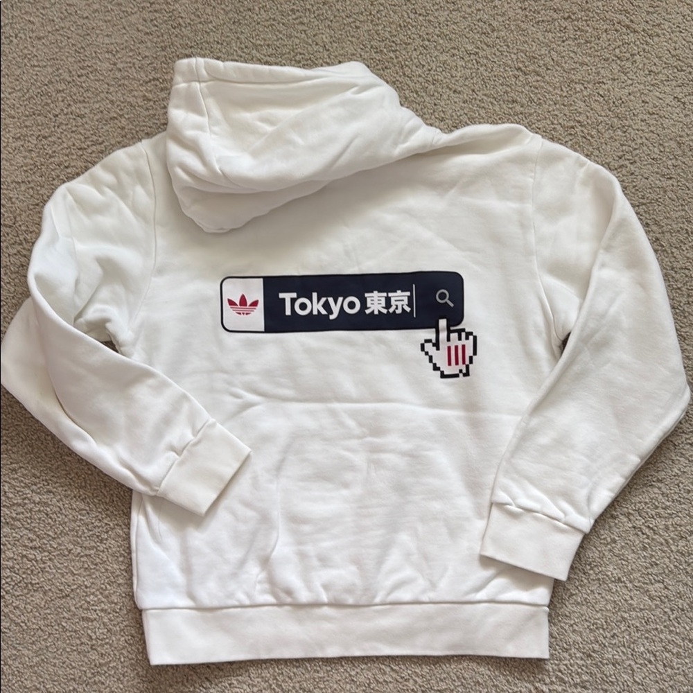 Adidas White Graphic Men's Sweater